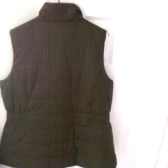 Women's vest, dark color green, size Large - Picture 2 of 3